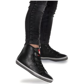 Resim Kiko Kids Pant Günlük Bağcıklı Fermuarlı Erkek Bebek Spor Ayakkabı Siyah Siyah 