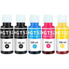 Resim HP Smart Tank 500 (4SR29A) AiO Yazıcı Uyumlu Muadil GT51XL /GT52XL 90ml*2 siyah / 100 ml renkliler 