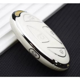 Resim Hyundai Yeni Tucson Ioniq Kona Elantra Anahtar Kılıfı Beyaz/gümüş 5 Tuşlu Model 2.resime Bakınız 