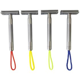 Resim Springsun Erkekler İçin Pirinç Saplı Çift Bıçaklı Yeniden Kullanılabilir Metal Tıraş Bıçağı - Askı İpli 