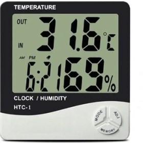 Resim Akıllı Durak Ad Bebek Odası Masaüstü Dijital Termometre Nem Ölçer Higrometre Saat 