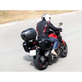 Resim MOTOANL Motosiklet Yan Çanta Takım Darbelere Dayanıklı Motor Yan Hafif Kasa 23 litre Kapasite 