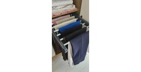 Resim Karokstore Teleskopik Pantolonluk, Dolap Içi Raylı Pantolon Askısı, Renkli, Alüminyum, Derinlik 47 Cm,genişlik 40 Cm, Modern, Kolay Montaj, Üst Rafa Montaj Olur 