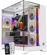 Resim Gameline Carısma 7x Argb Kumandalı Fan Topglass Usb 3.0 Gaming Bilgisayar Kasası Beyaz 