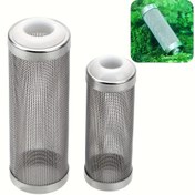 Resim 1 adet AquaPro Paslanmaz Çelik Balık Tankı Filtre Giriş Ağı Kapak, Dolumsuz Su Alımı Koruma Ekranı Akvaryumlara Uygun Balık ve Karides Tankları için 