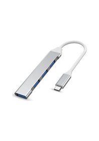 Resim Type C Usb 3.0 Hub 4 Port 3.0 Usb Type C Çoklayıcı Slim 