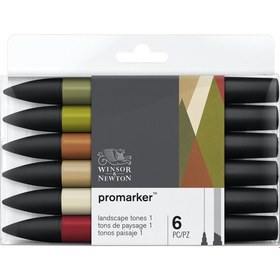 Resim Winsor & Newton ProMarker Manzara Tonları Seti 6lı 