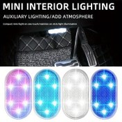 Resim Araba İçi Tavan Işığı Parmak Dokunmatik Sensör Mini LED Okuma Lambası Araba Tavanı Mıknatıslar USB Şarj Atmosfer Lambası 