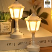 Resim Retro LED Masa Lambası - Mini Sokak Lambaları Tasarımı Gece Lambası, Yatak Odası Ev Dekoru için 