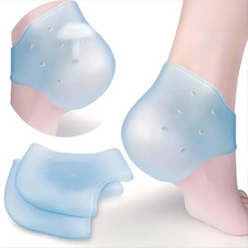 Resim 2 adet/1 takım jel topuk koruyucu, nefes alabilen topuk pedi, şok emici yumuşak tabanlık 