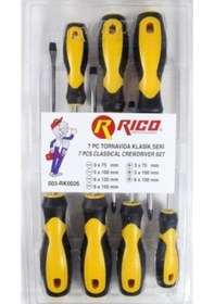 Resim Rico 003Rk0026 7 Yedi Parça Klasik Tornavida Seti Takımı N112026 