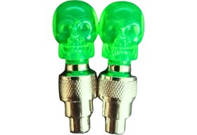 Resim Vekorr 2 Adet Hareket Sensörlü Led Işıklı Sibop Kafatası Şekilli Bisiklet Araç Motor Sibop Kapak Lambası 