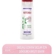 Resim Restorex Sağlıklı Uzama Etkili Saç Dökülmesine Karşı Şampuan 500 ml 