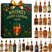 Resim İndirim 2025 Advent Takvimi, 24 Günlük Akrilik Ağaç Süsleri, Kancalı Noel Geri Sayım Süsleri Whisky Sai 