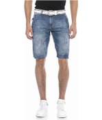 Resim Ck217 Klasik Cep Basic Mavi Erkek Kot Kapri Şort Mavi 