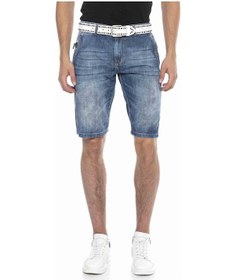 Resim Ck217 Klasik Cep Basic Mavi Erkek Kot Kapri Şort Mavi 