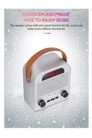 Resim Fineblue FM-888 Bluetooth Hoparlör FM Radyo Çalar Saat 