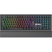 Resim GameBooster G908 Bolt Rainbow Red Switch Bilek Destekli Oyuncu Klavyesi 