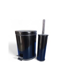 Resim Hunter Siyah Klozet Fırçası Pedallı Çöp Kovası Siyah 