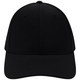 Resim Perlotus Unisex Spor Kep Şapka Mikro Polyester Kumaş 6 Parça Ayarlanabilir Metal Tokalı Siyah 