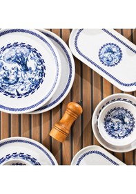 Resim Perotti French Vintage 14 Parça Seramik 6 Kişilik Kahvaltı Takımı Mavi 
