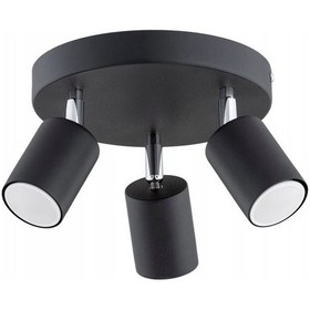 Resim Riolight Modern6 Siyah Mutfak,salon,giyinme Odası,cafeler İçin Gün İşiğı Metal 3lü Spot Ampul Dahil 3'lü Siyah 