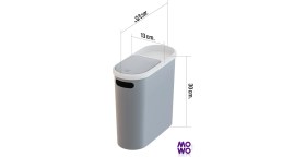 Resim Tr Click 10 Lt Çöp Kovası Gri, Mutfak, Banyo, Tuvalet Çöp Kutusu Plastik Banyo 10 L 14 x 30 Gri 