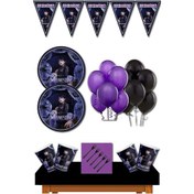 Resim Wednesday Doğum Günü Konsepti 24 Kişilik Wednesday Doğum Günü Set 