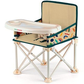 Resim Minimono Plus Portatif Yükseltici Katlanabilir Mama Sandalyesi Bej - Tropik 