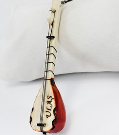 Resim biuti İsim Yazdırılabilir Ahşap Minyatür Bağlama Araç Dikiz Ayna Süsü El Yapımı Kişiye Özel Hediye 