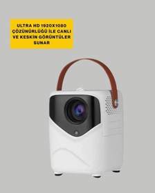 Resim Hafif Ve Taşınabilir Projektör 750 Gram Ağırlıkla Mobil Kullanıma Uygun 