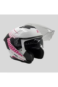 Resim Arwic AR836 Skystar Yarım Ece-R 22.06 Motosiklet Kaskı Pembe 