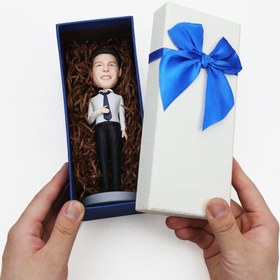 Resim Cool Doktor & Steteskop Bobblehead - Kişiye Özel Mizahi Doktor Figürü | Hediye - 20cm / Sabit Kafa 
