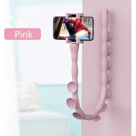 Resim GongtuShop Pembe Stil Ev Duvar Canlı Destek Yeni Sevimli Tırtıl Tembel Braket Cep Telefonu Masaüstü Bisiklet Araba Tutucu Solucan Esnek Vantuz Standı (Yurt Dışından) 