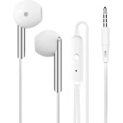 Resim GK Creative K103 3.5mm Jack Girişli Metal Yüksek Ses Sporcu Kulak Içi Extra Bass Beyaz Kulaklık Stereo Beyaz 