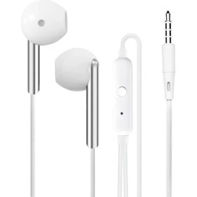 Resim GK Creative K103 3.5mm Jack Girişli Metal Yüksek Ses Sporcu Kulak Içi Extra Bass Beyaz Kulaklık Stereo Beyaz 