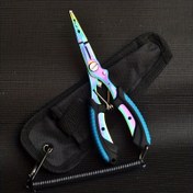Resim 1 Adet Paslanmaz Çelik Çok Amaçlı Balıkçı Pensesi - Ergonomik Mavi & Mor Saplı Kartal Gagası Tasarımı, Kanca Sökme Aleti ve İplik Kesici, Taşınabilir Taşıma Kılıfıyla Birlikte - Noel, Şükran Günü, Bağımsızlık Günü ve Cadılar Bayramı İçin Mükemmel Hediye, Zarif Bıçak Tasarımı, Pas Dirençli Araç 