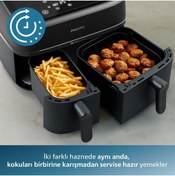 Resim Philips Versuni Çift Hazneli 3000 Serisi Çift Hazneli Airfryer, 3L + 6L, LED EKRAN 
