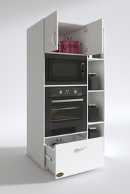 Resim Kenzlife Fırın Dolabı Makbule Byz 180*90*56 Mutfak Çekmeceli Ayaklı Banyo Kiler Ofis 