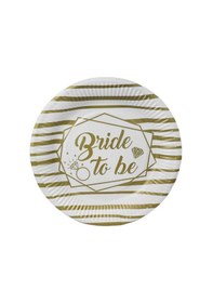 Resim TABAK KARTON BRIDE TO BE YALDIZLI ALTIN PK:8 