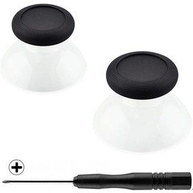 Resim Ns Switch Pro Denetleyici İçin Phillips Tornavidalı Siyah Clear-extremerate Çift Renkli Joystick Thumbsticks Analog 