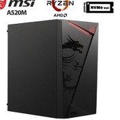 Resim Xaser SHIELD X7 R5-5500 16 GB 512 GB M.2 Nvme SSD 2 GB GT610 Free Dos Masaüstü Bilgisayar 