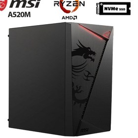 Resim Xaser SHIELD X7 R5-5500 16 GB 512 GB M.2 Nvme SSD 2 GB GT610 Free Dos Masaüstü Bilgisayar 