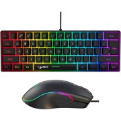 Resim Sones Hxsj V700b+a867 Kablolu Rgb Arka Aydınlatmalı Klavye Ve Fare Seti 