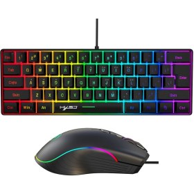 Resim Sones Hxsj V700b+a867 Kablolu Rgb Arka Aydınlatmalı Klavye Ve Fare Seti 