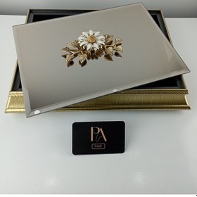 Resim Aynalı Kutu Gondol Şekerlik Sunumluk Söz Nişan Kız İsteme Çikolatalık Dekoratif Obje Biblo Süs Eşya 39 Gold 