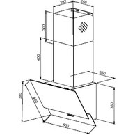 Resim Teka Duvar Tipi Davlumbaz Siyah ATV 60 BK 