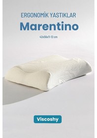 Resim Viscoshy Marentino Gelişmiş Ergonomik Ortopedik Visko, Lüks, Visco Yastık Beyaz 