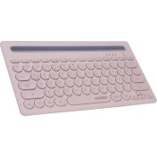 Resim Everest KB-BT84 Pembe/gri Bluetooth Ultra Ince+Şarjlı Q Mac/win/android/ıos Uyumlu Kablosuz Klavye 