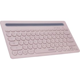Resim Everest KB-BT84 Pembe/gri Bluetooth Ultra Ince+Şarjlı Q Mac/win/android/ıos Uyumlu Kablosuz Klavye 